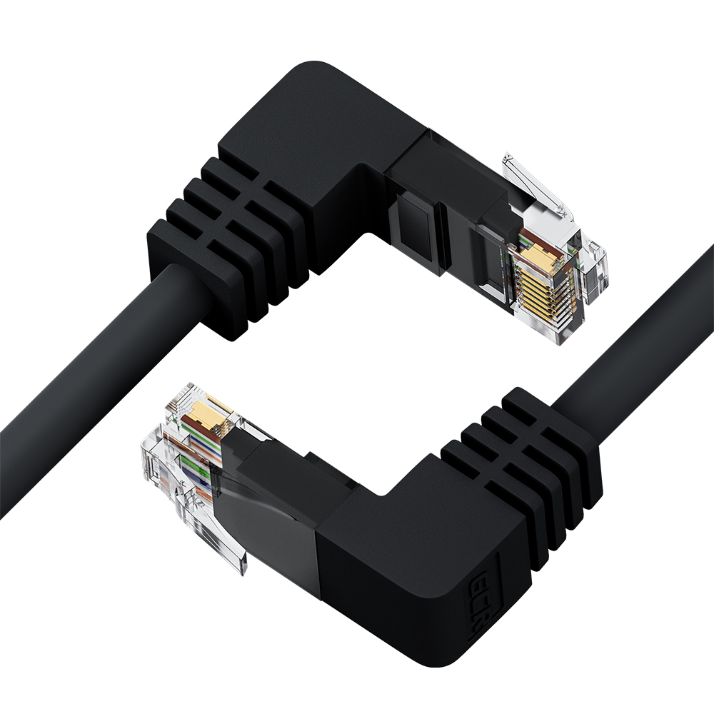 Угловой патч-корд UTP cat.6 оптом. GCR производит и продает LAN кабель .